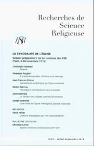 La synodalité de l&rsquo;Église