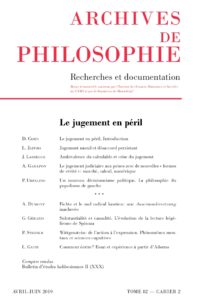 Le jugement en péril