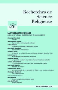 La synodalité de l&rsquo;Église
