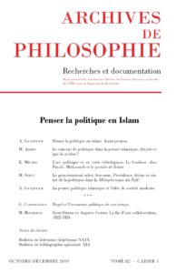 Penser la politique en Islam
