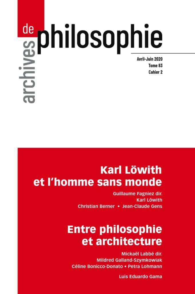 2020 avril-juin Une-Archives de Philo 83-2