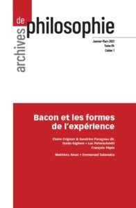 Bacon et les formes de l’expérience
