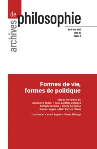 Formes de vie, formes de politique
