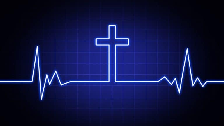 Diagramme cardiaque avec une croix