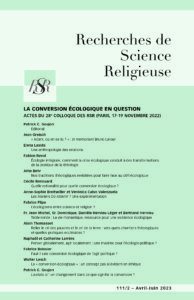 La conversion écologique en question – Actes du 28è colloque des RSR