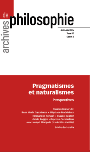 Pragmatismes et naturalismes – Perspectives