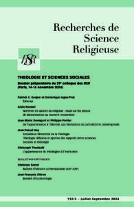 Théologie et sciences sociales