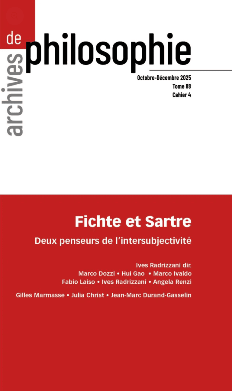 Fichte et Sartre – Deux penseurs de l’intersubjectivité