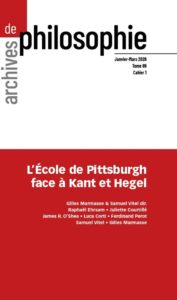 L’École de Pittsburgh face à Kant et Hegel