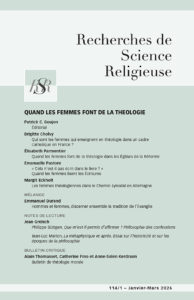 Quand les femmes font de la théologie