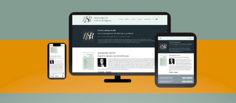 Recherches de Science Religieuse (RSR) : Nouveau site web, les trésors de la revue mis au jour